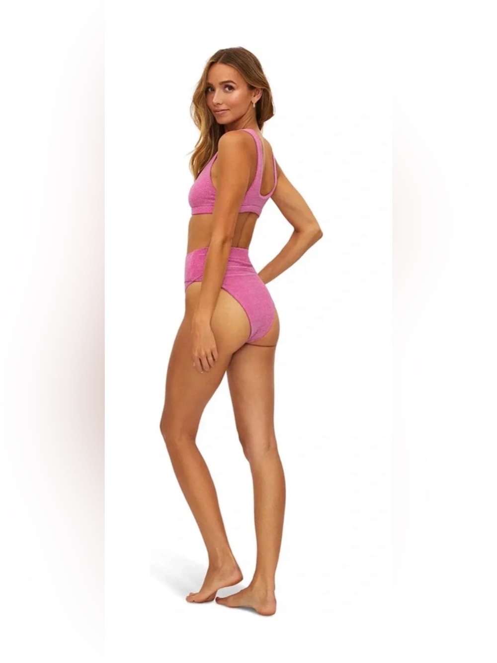 Beach Riot Hot Pink Ribbed Bikini Set - Picture 2 of 6